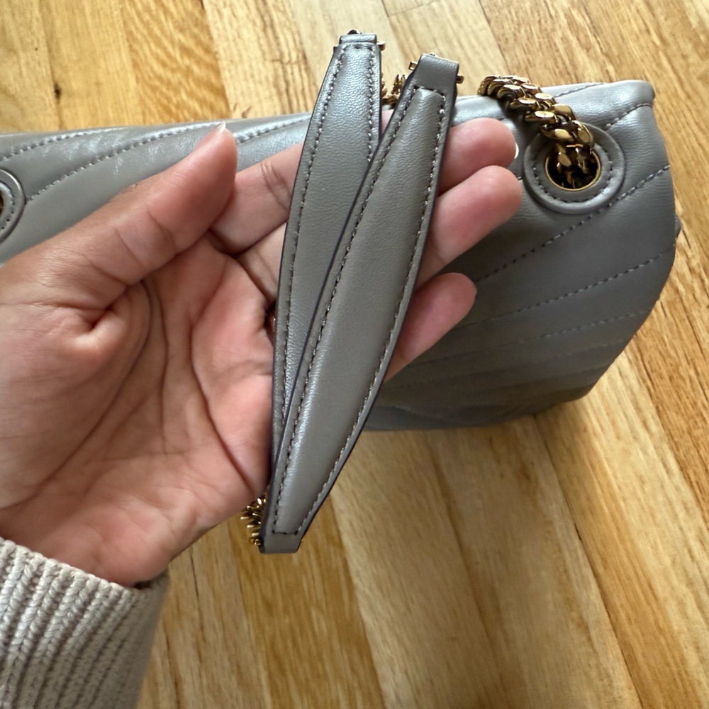 NWOT Tory Burch Kira Convertible Shoulder Bag - Gray Heron - Picture 7 of 10
